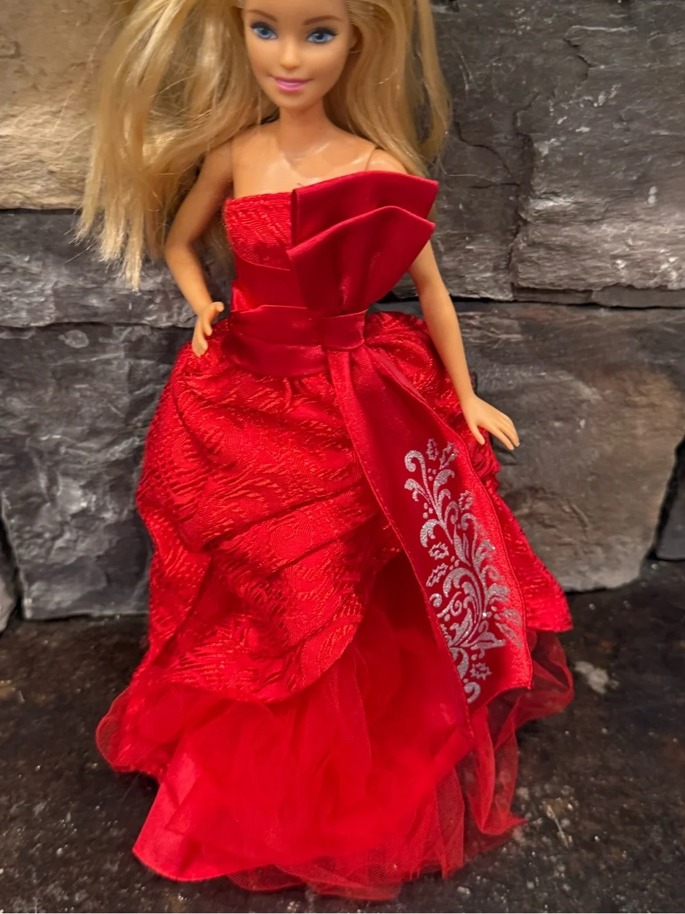 Barbie skipper size red formal holiday dress